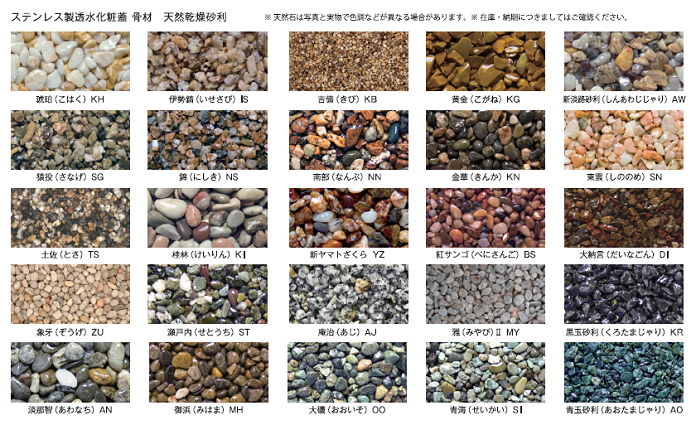 Tosk 25種類の自然石砂利